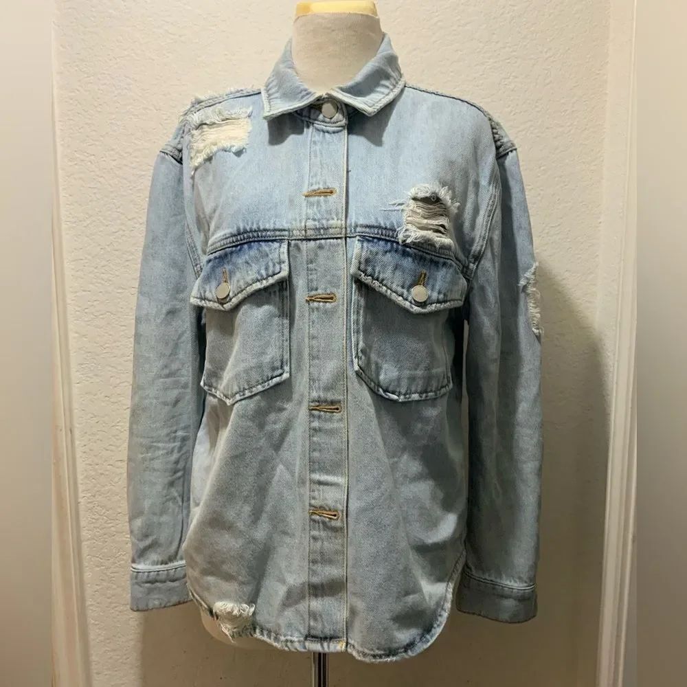 Dear John denim jean jacket cut out size S